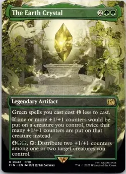 The Earth Crystal - Borderless - 342 - Final Fantasy (FIN) MTG - Image 1