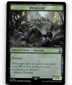 Foil Dinosaur - Copy Double Sided Token [Lost Caverns of Ixalan] MTG - Image 2