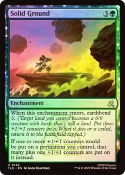 NM Foil Solid Ground, MTG, Avatar: The Last Airbender, Magic the Gathering, 142 - Image 1