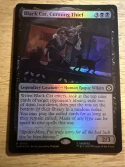 Black Cat, Cunning Thief NM FOIL Marvel's Spider-Man MTG FREE SHIPPING - Image 1