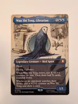 Wan Shi Tong, Librarian (Borderless) #320 (NM) TLA Magic MTG Mythic Borderless - Image 1