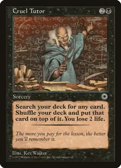 MTG - Cruel Tutor - NM - Portal 1997 - Rare (See Description) - Image 1