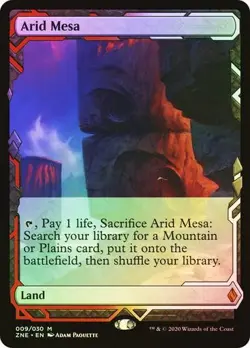 Magic MTG Zendikar Rising Expedition FOIL Arid Mesa NEAR MINT NM - Image 1