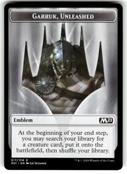 1x - Garruk, Unleashed Emblem - #17 - Magic Core Set 2021 - NM MTG - Image 1