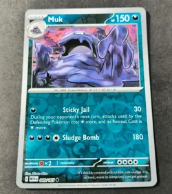 Pokemon 151 Muk Reverse Holo Uncommon Card 089/165 NM - Image 1