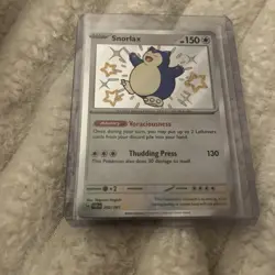 Pokemon Snorlax TCG Baby Shiny Holo Card 202/091 Paldean Fates Mint Condition - Image 1
