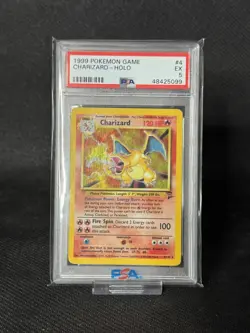 1999 Pokemon TCG Base Set Charizard #4/102 Holo Rare PSA 5 EX - Image 1
