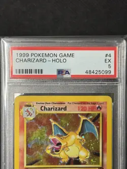 1999 Pokemon TCG Base Set Charizard #4/102 Holo Rare PSA 5 EX - Image 3