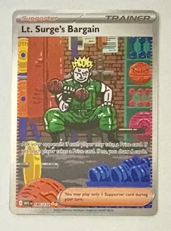 Lt. Surge's Bargain 185/132 Me01: Mega Evolution Holo Pokemon TCG - Image 1
