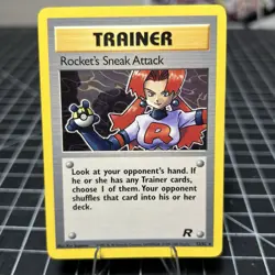 Pokemon TCG WOTC Team Rocket Rocket’s Sneak Attack 72/82 Non Holo Rare NM Card - Image 1