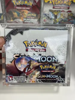 Pokemon Sun Moon Burning Shadow Booster Box Factory Sealed 2017 w/ acrylic box - Image 1