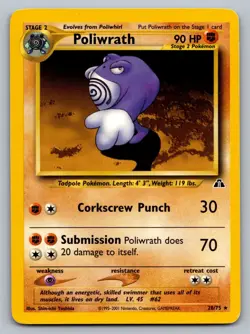 Pokemon TCG Neo Discovery Poliwrath #28 - Image 1