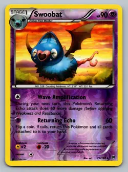 Pokemon TCG XY - BREAKthrough Swoobat 72/162 Reverse Holo - Image 1