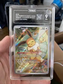 2025 POKEMON BLACK STAR PROMOS SVP EN #173 EEVEE PRISMATIC EVOLUTIONS ETB TAG 9 - Image 1