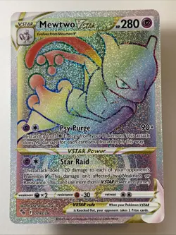 Mewtwo VSTAR (Secret) 079/078 - Pokemon GO Holo (NM++) - Image 1