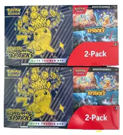 (2 BOXES) NEW Pokemon Surging Sparks ETB + Booster Bundle 2-pack - SEALED! - Image 1