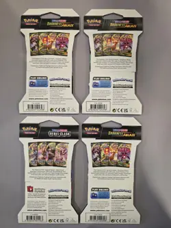 Pokemon Darkness Ablaze Rebel Clash Sleeved Booster Packs X4 - Image 2