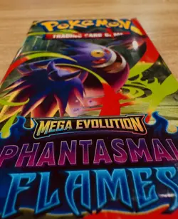 EXTREMELY HEAVY Pokemon Phantasmal Flames - Factory Sealed Booster Pack (22.79g) - Image 3