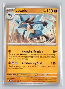 Lucario #114/198 Uncommon SV01: Scarlet & Violet Base Set Pokemon - Image 1