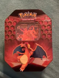 Pokemon Hidden Fates Tin Charizard GX Factory Sealed - Image 1
