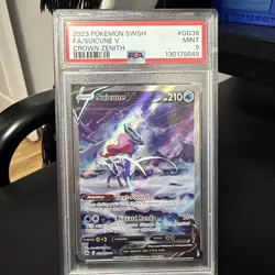 2023 POKEMON SWORD AND SHIELD CROWN ZENITH GG38 FULL ART/SUICUNE V | PSA 9 - Image 1