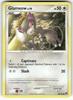 Glameow Great Encounters Common Pokemon Moderately played - Image 1