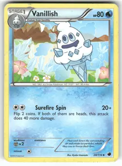 Vanillish Plasma Freeze Uncommon Pokemon Moderately played - Image 1