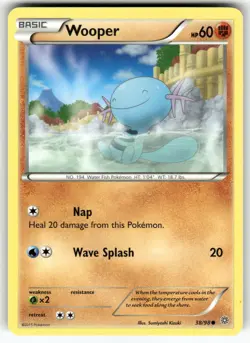Wooper XY - Ancient Origins Common Pokemon Near Mint or Better - Image 1