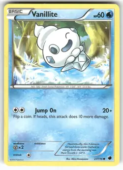 Vanillite Plasma Freeze Common Pokemon Moderately played - Image 1