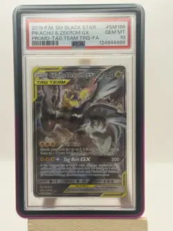 Pokemon TCG Pikachu & Zekrom GX Sun Moon Team Up SM168 Holo Promo PSA 10 - Image 1