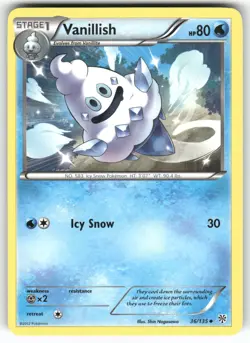 Vanillish Plasma Storm Uncommon Pokemon Moderately played - Image 1