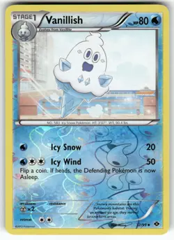 Vanillish Next Destinies Uncommon,Reverse Holo Pokemon Near Mint or Better - Image 1