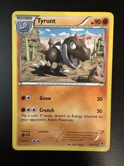 Tyrunt 61/111 XY Furious Fists Normal Pokemon TCG Damaged - Image 1