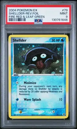 PSA 9 2004 POKEMON EX FIRE RED & LEAF GREEN 79 SHELLDER-REVERSE FOIL - Image 1