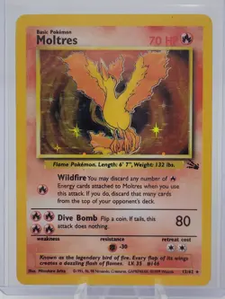 1999 Pokemon Fossil: Holo Rare Moltres - 12/62 - Vintage - Image 1
