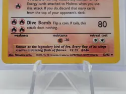 1999 Pokemon Fossil: Holo Rare Moltres - 12/62 - Vintage - Image 4