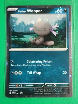 Pokemon TCG Scarlet & Violet Black Star Promo Paldean Wooper #41 Rare Cosmos - Image 1