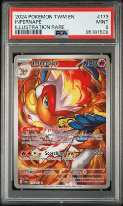 Pokemon Card - Infernape - 173/167 - Twilight Masquerade - 2024 PSA 9 - Image 1