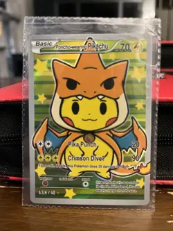 Poncho Pikachu After Skool Hobby - Fan Art Custom Card - Image 1