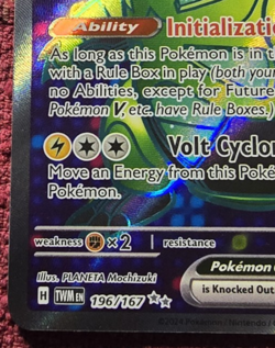 Iron Thorns ex 196/167 Holo Shiny Pokemon TCG Card Twilight Masquerade NM (F033) - Image 5