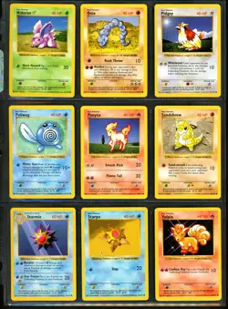 1999 Pokemon BASE SET SHADOWLESS Edition NEAR COMPLETE Uncommon Common Cards NM - Image 4