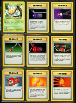 1999 Pokemon BASE SET SHADOWLESS Edition NEAR COMPLETE Uncommon Common Cards NM - Image 5