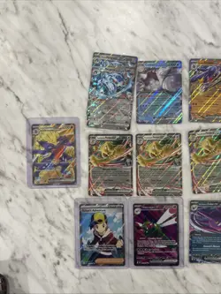 Pokemon Destined Rivals Ex Lot, Cynthia’s Garchomp Ultra Rare 3 Full Art Cards - Image 1