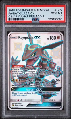 PSA 10 Gem Mint Rayquaza GX 177a / 168 Hidden Fates Promo Pokemon TCG Card ???? - Image 1
