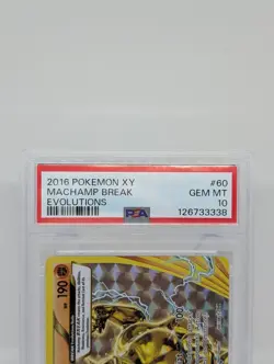 PSA 10 GEM MINT Machamp BREAK 60/108 XY Evolutions Full Art Holo Pokemon Card - Image 4