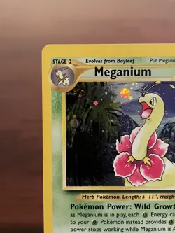 Pokemon TCG Meganium Neo Genesis Holo Rare Card #11/111 - Image 2