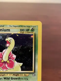 Pokemon TCG Meganium Neo Genesis Holo Rare Card #11/111 - Image 3