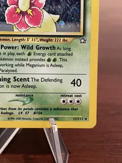Pokemon TCG Meganium Neo Genesis Holo Rare Card #11/111 - Image 5