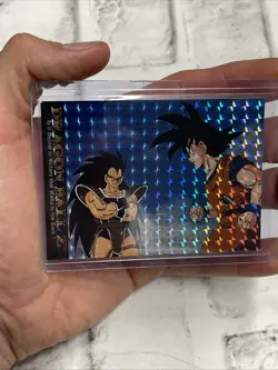 Dragon Ball Z 1996 Funimation TCG CCG Holo Card Rare #07 Goku Raditz LP Vintage - Image 1
