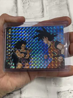 Dragon Ball Z 1996 Funimation TCG CCG Holo Card Rare #07 Goku Raditz LP Vintage - Image 2